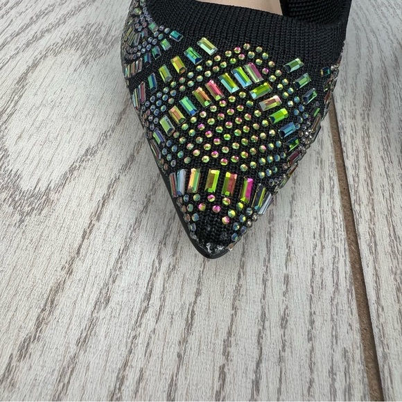 Thalia Sodi Women's Kaia Bling Gem Pointed-Toe Pumps 6M Black $100 - Picture 3 of 10